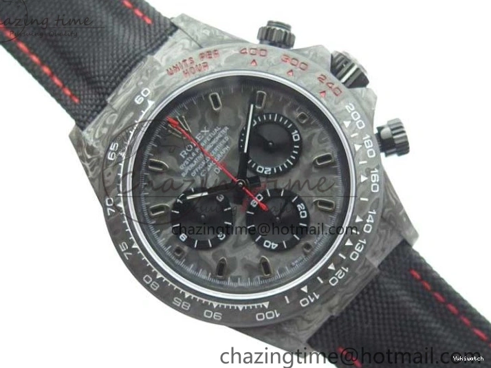 Red Carbon Daytona Carbon on Strap Hand OMF Dial Edition Nylon Black Black A4130 Best DIW 1121